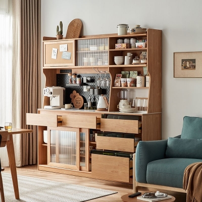 Modern Wood Cabinet with Drawers