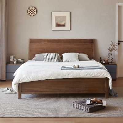 Modern Solid Wood Double Bed
