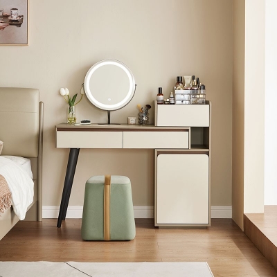 White Color Dresser Table and Chair