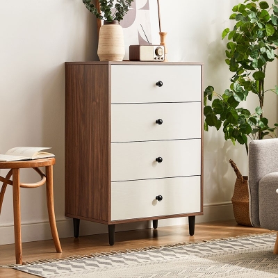 Walnut Color Cabinet with Drawers