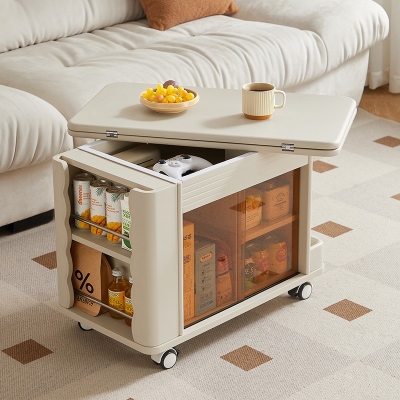 Beige Color Moveable Coffee Table