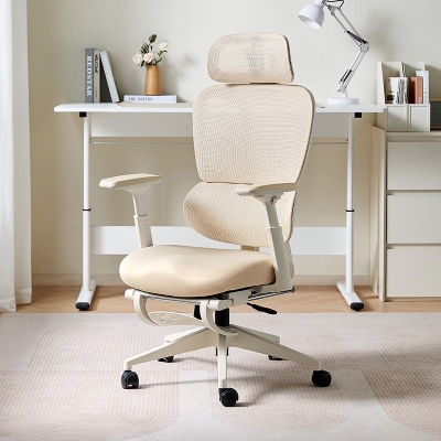 White Color Adjustable Computer Chair