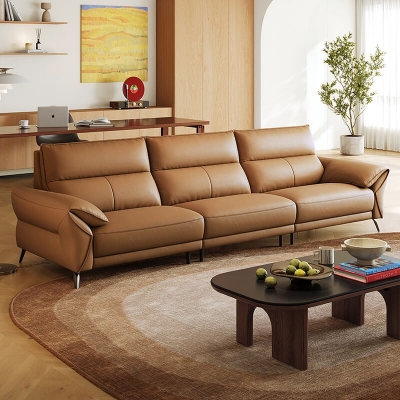 Comfortable Living Room Leather Sofa