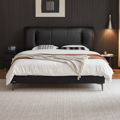 Modern Leather Platform Bed